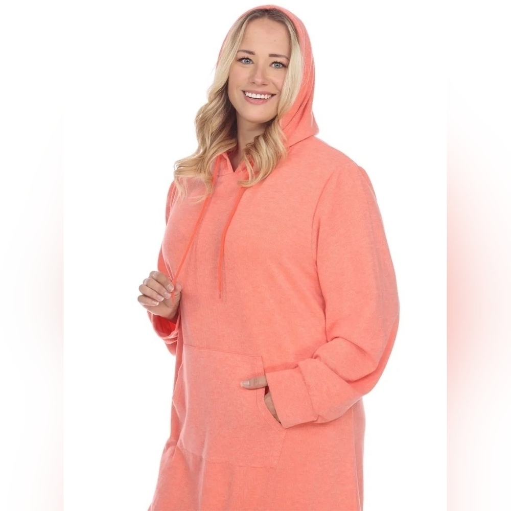 NWT WHITE MARK PLUS SIZE HOODIE SWEATSHIRT DRESS